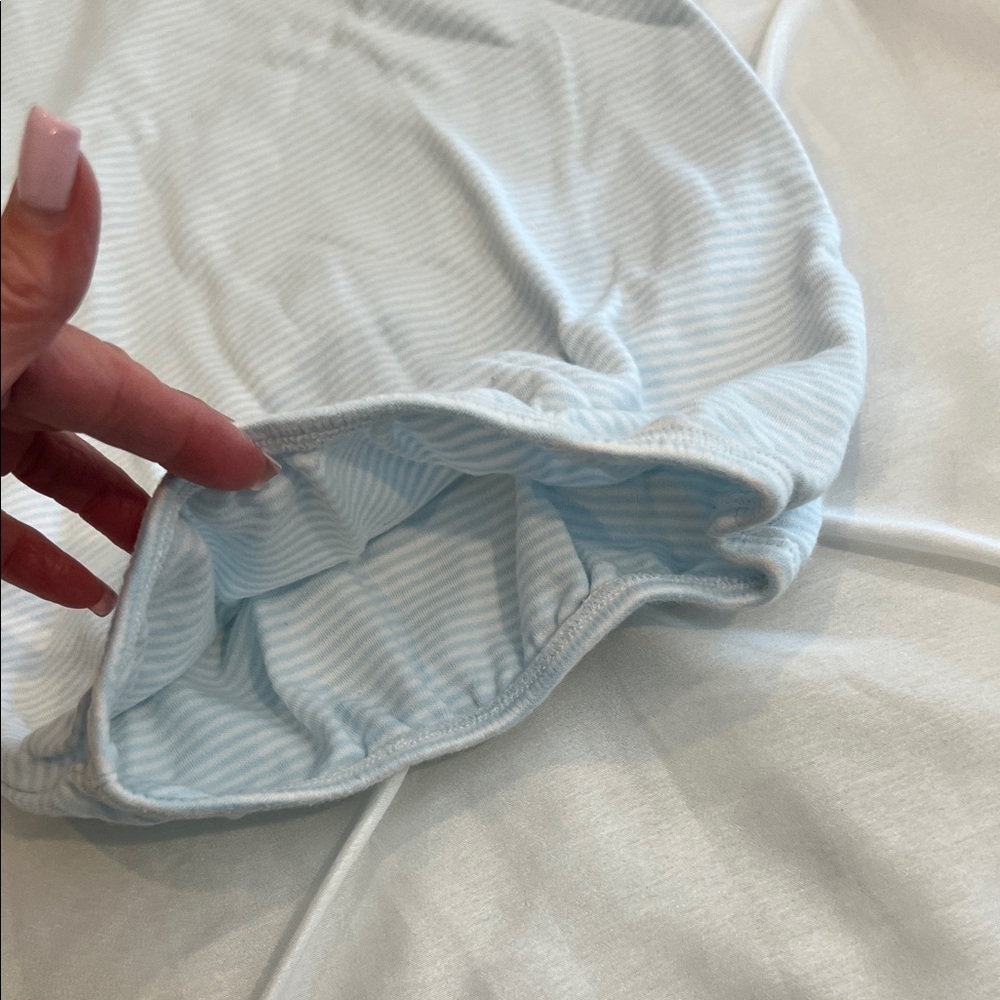 Little Me Soft Blue Striped Infant Gown size 0-3 months - Picture 4 of 7